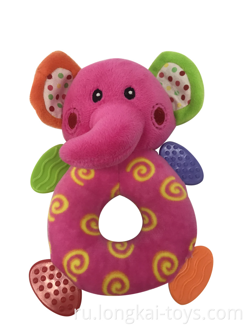 Plush Elephant With Rattle